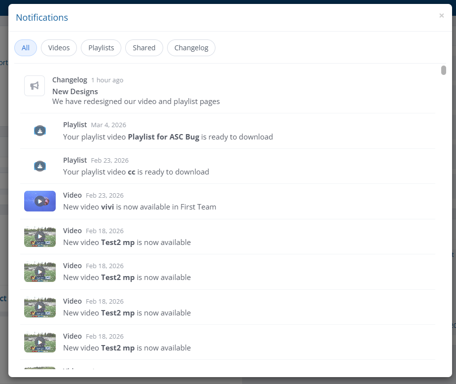 Notification grouping and read/unread states in the redesigned UI