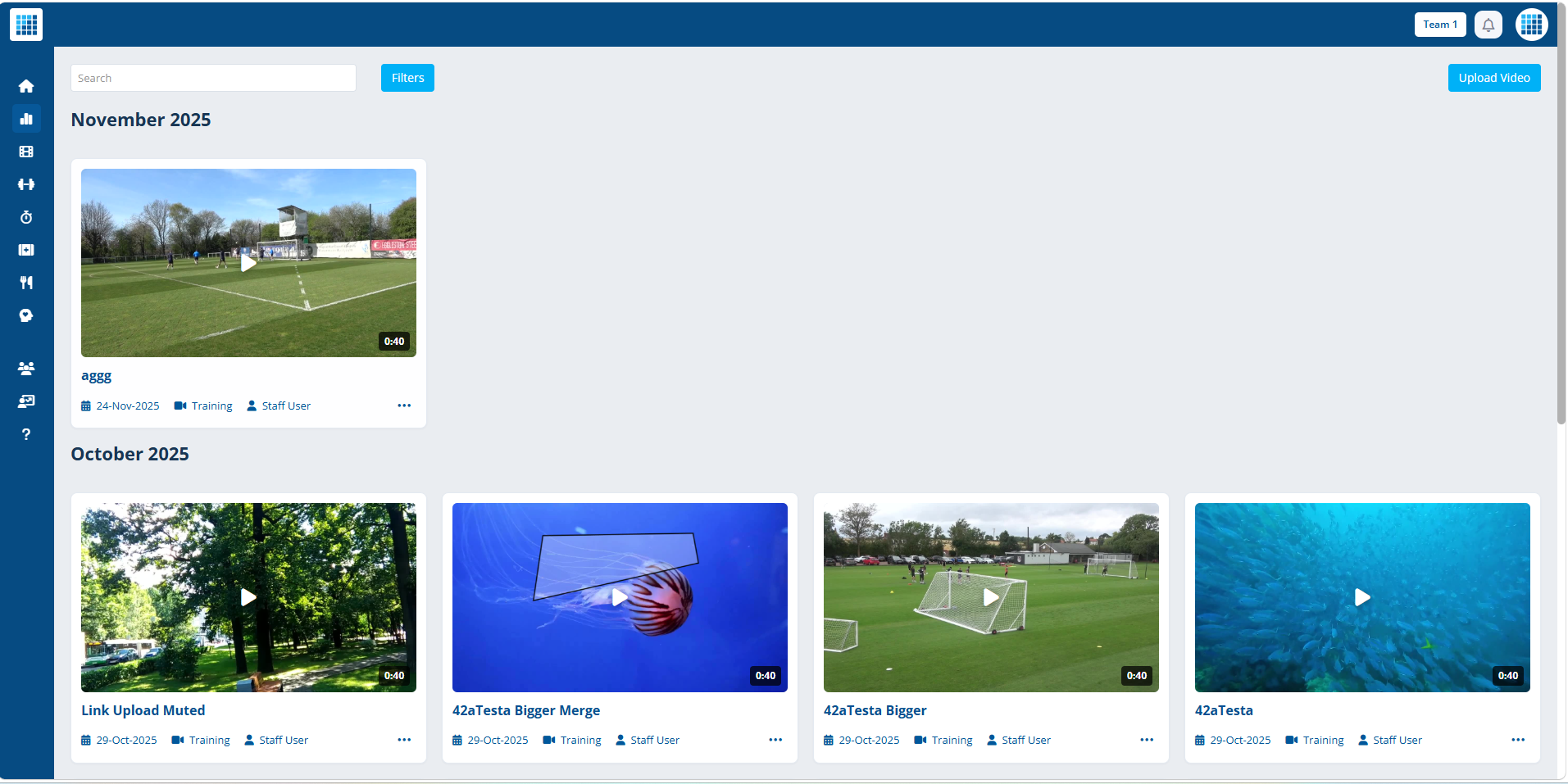 Redesigned video list page — denser data, faster navigation, cleaner filtering