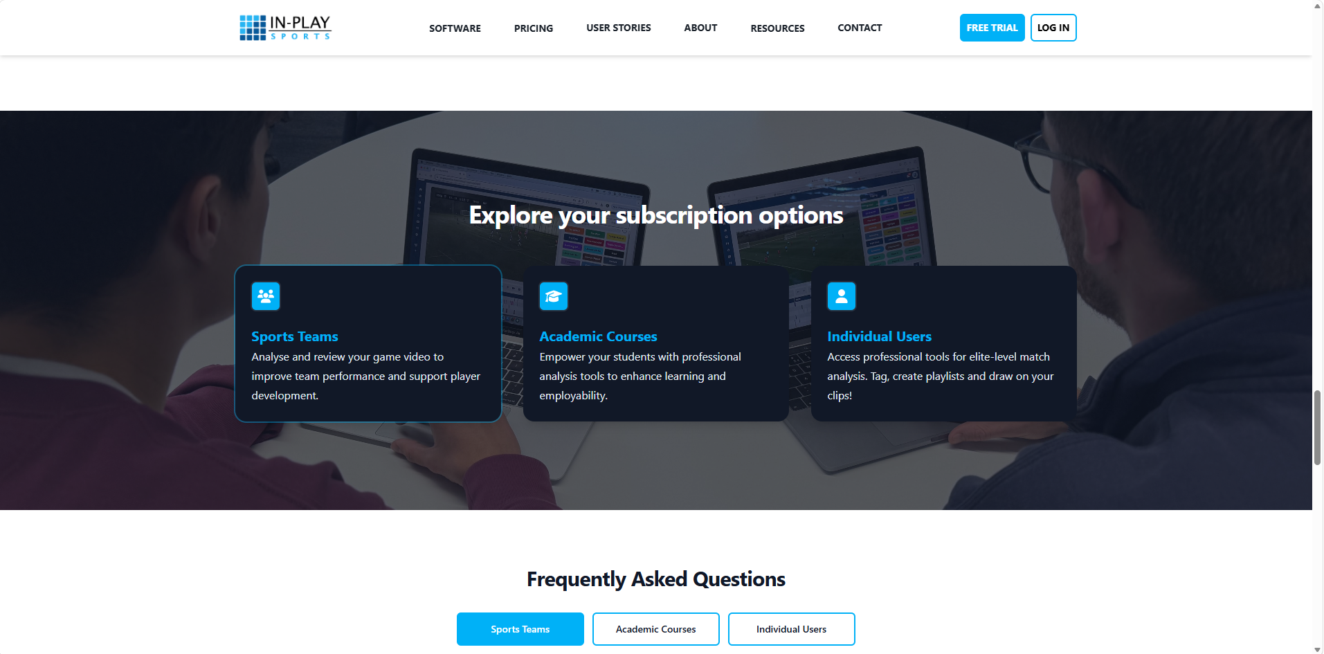 Mid-page homepage section explaining product capability