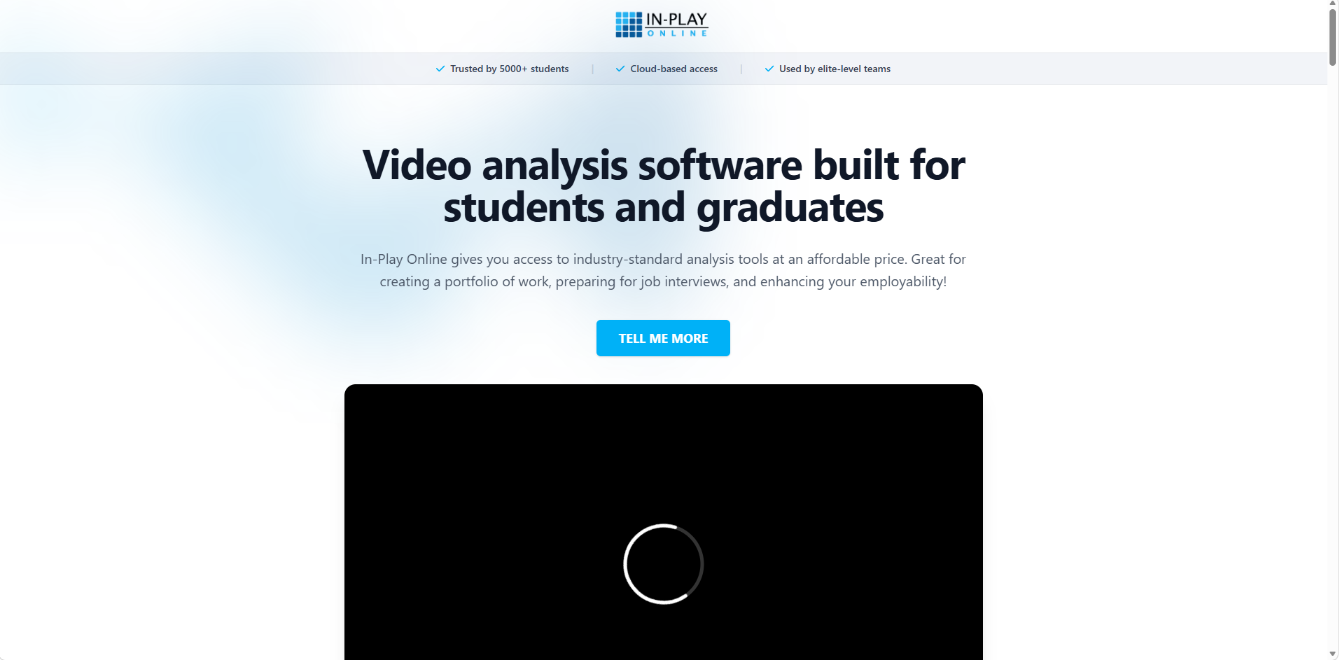 Landing page composition focused on product value